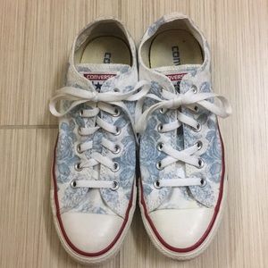 Light Blue Floral Converse PRICE FIRM